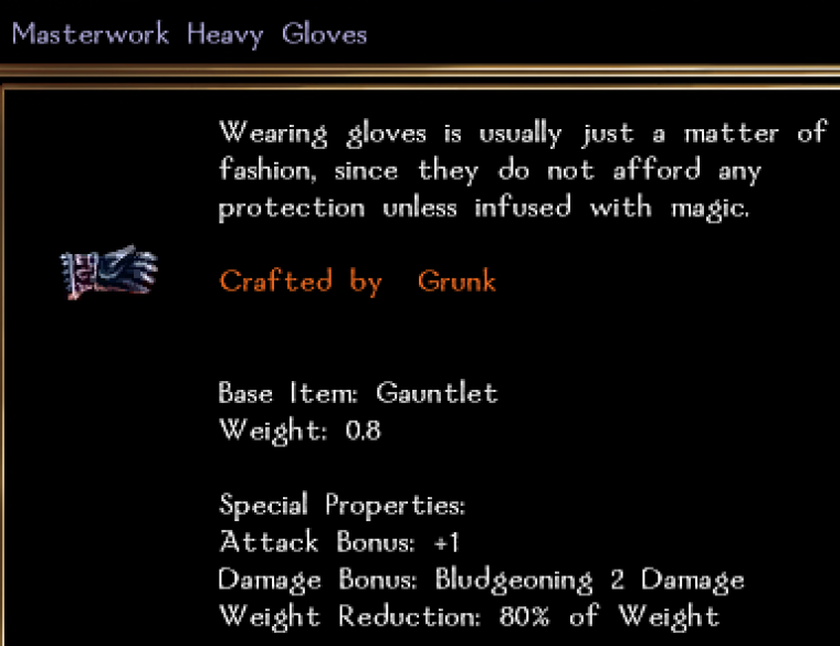 Masterwork Heavy Gloves